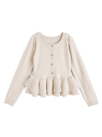 Rhinestone Double Ruffle Knit Top 水鑽雙層荷葉襬針織上衣 [tu2261] — 6