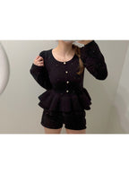 Rhinestone Double Ruffle Knit Top 水鑽雙層荷葉襬針織上衣 [tu2261] — 8