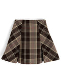 GRL check tweed box-pleated mini skirt [tu963], view 4 格紋粗花呢箱褶迷你裙