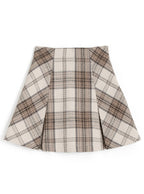 GRL check tweed box-pleated mini skirt [tu963], view 5 格紋粗花呢箱褶迷你裙