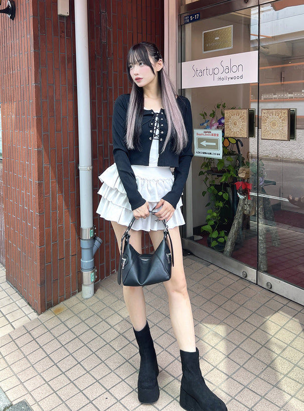 GRL platform heel sock ankle boots Black 黑色 7