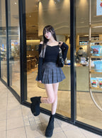 GRL platform heel sock ankle boots Black 黑色 8