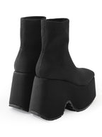 GRL platform heel sock ankle boots Black 黑色 11